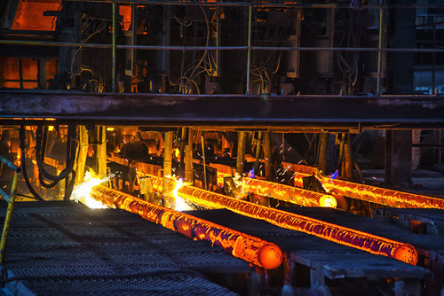 molten steel bar