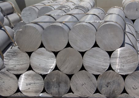 Stacked F22 forged steel alloy bar stock available